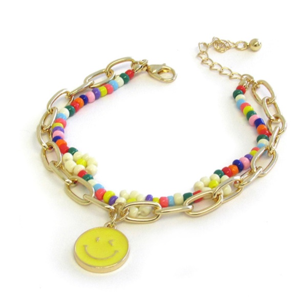 Other - Double Layer Bead and Charm Bracelet